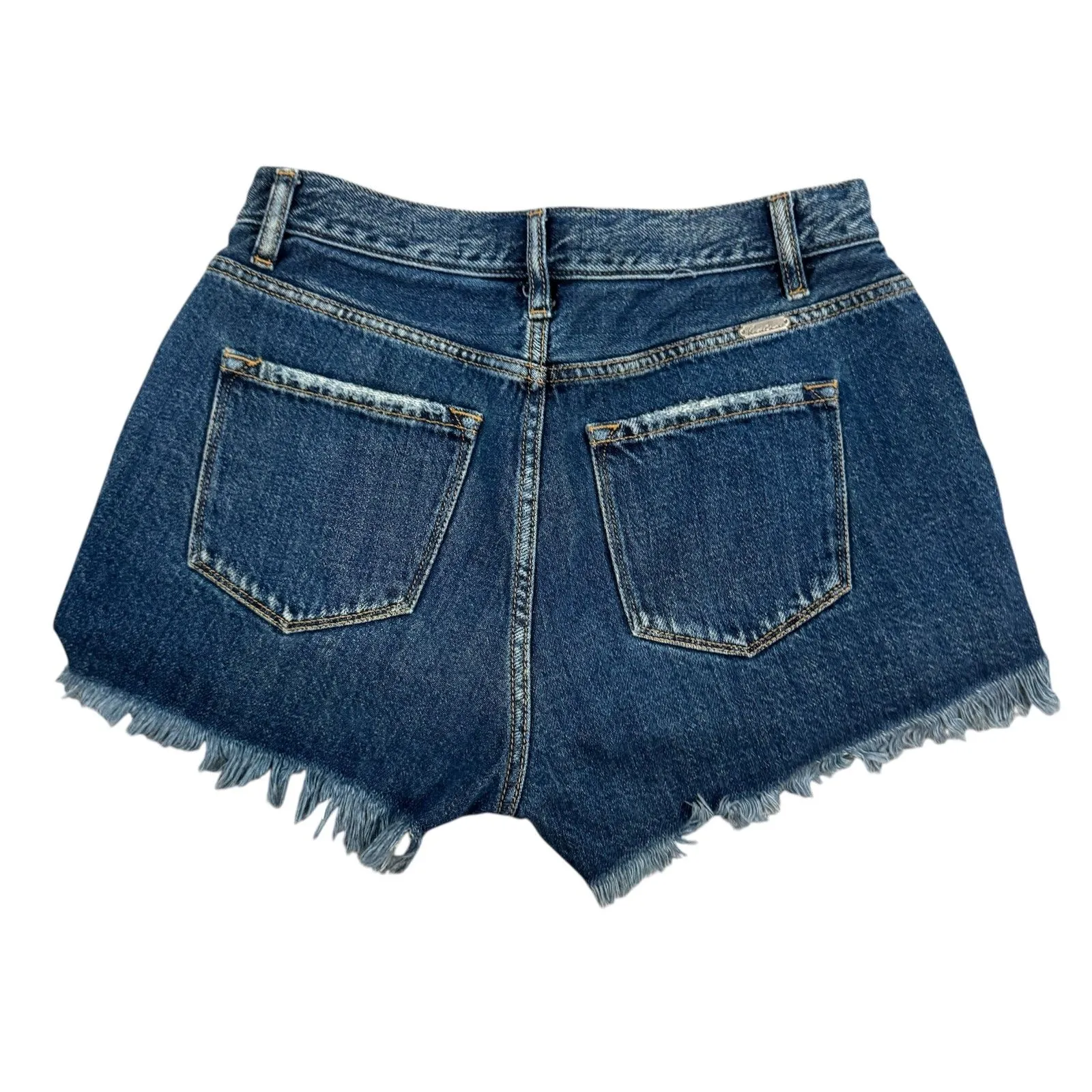 KanCan | Ultra High Rise Distressed 2.5" Shorts Size Medium 100% Cotton Buckle Blue - Image 6