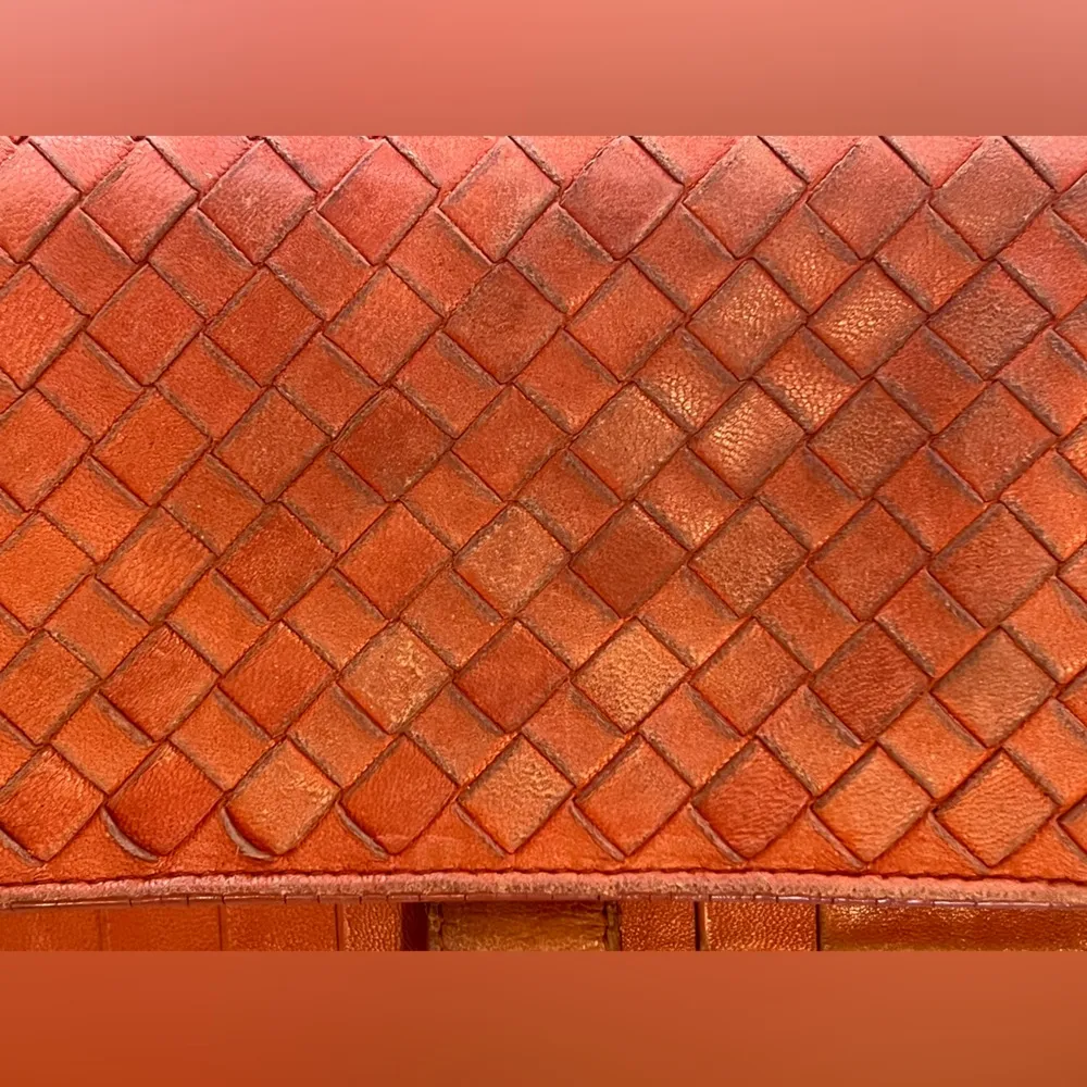 Authentic Bottega Veneta Wallet Orange - Image 9