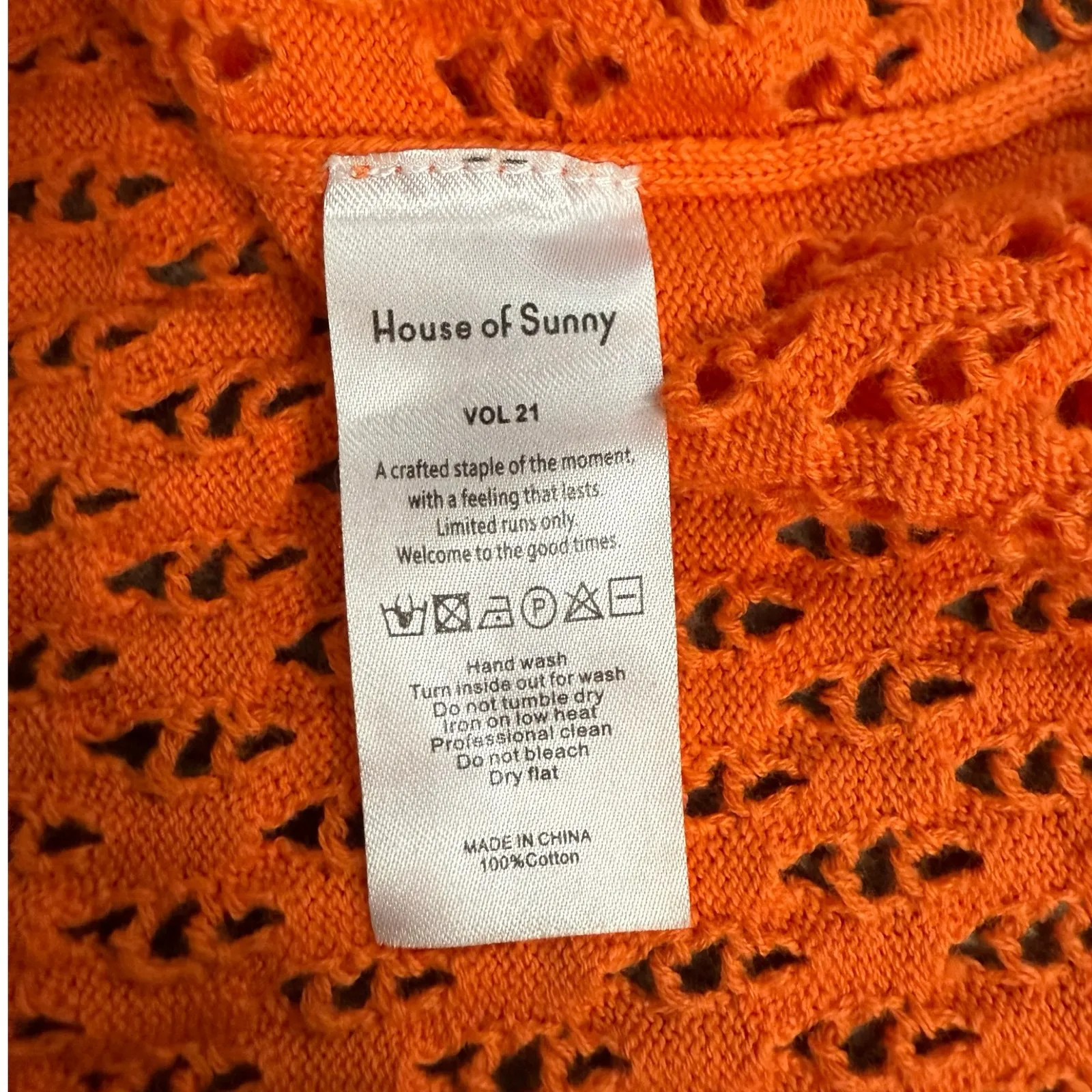 House of Sunny Orange Capture Tie Front Cut - Image 5