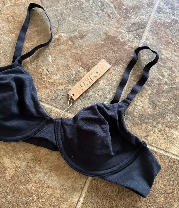 Skims Cotton Jersey T-shirt Bra Soot 38A - Image 6