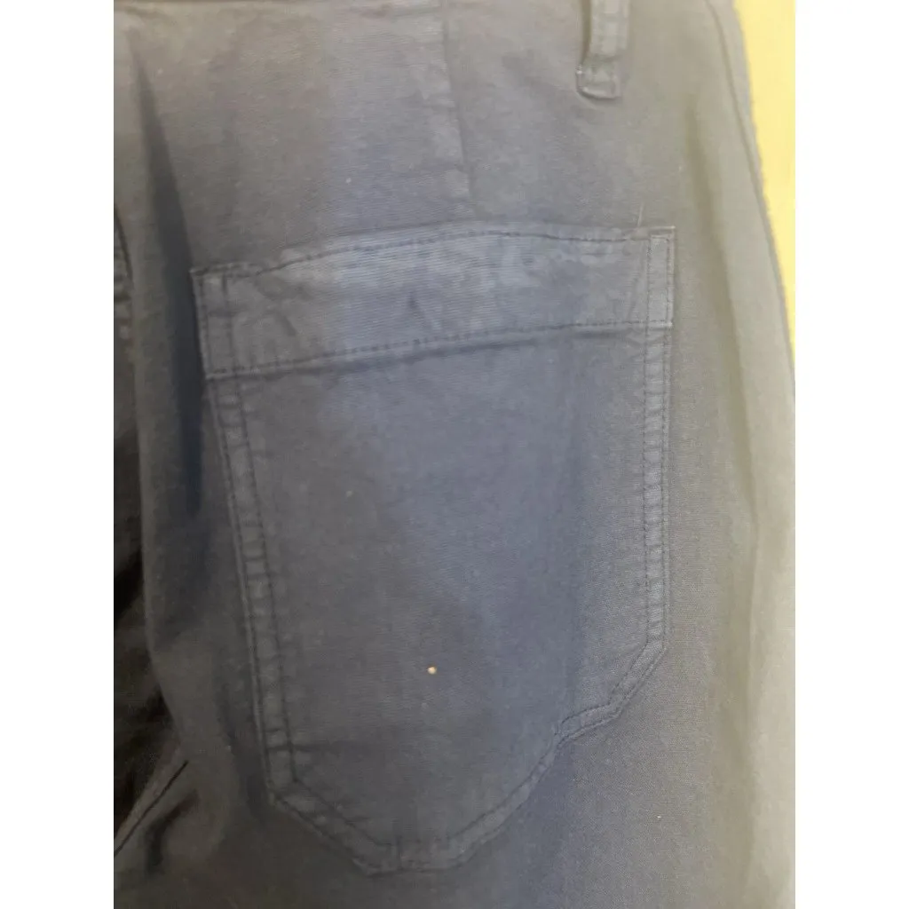 J. Crew Slim Wide Leg Pant Washed Canvas Size 24 Blue Career Business Casual NWT - Image 6