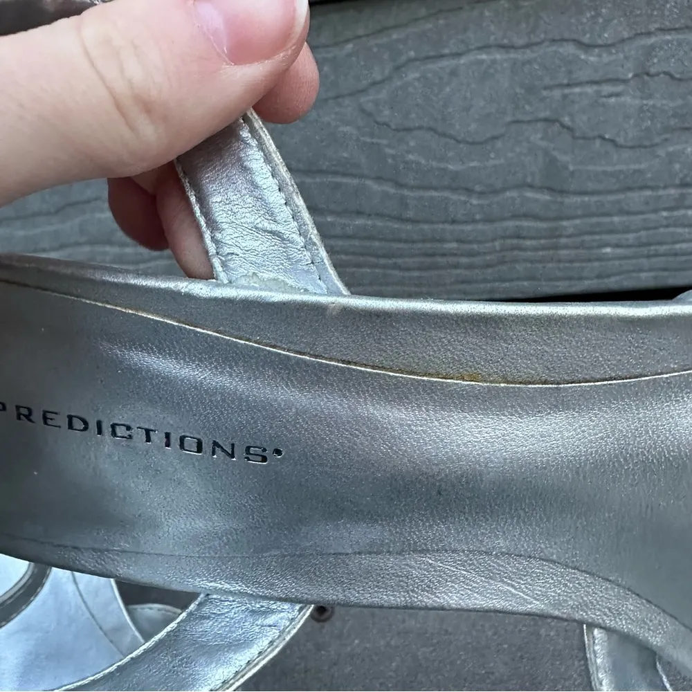 Predictions Silver Heeled Sandal Size 9 - Image 4