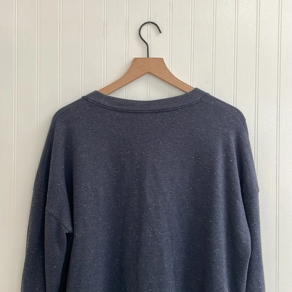 ATHLETA Balance Pullover Crewneck Sweatshirt in Navy Multi Nep Size L - Image 9