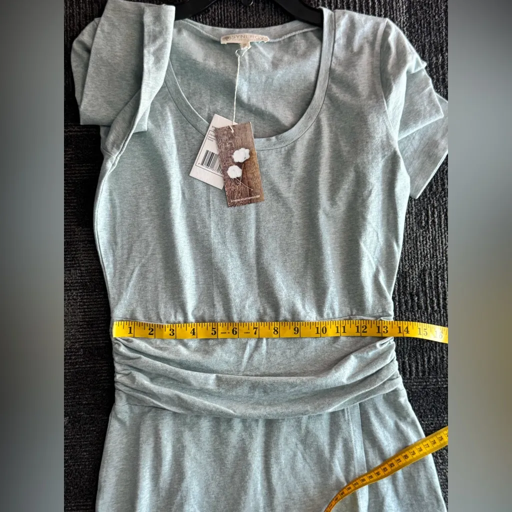 Synergy Organic Clothing Meredith Dress Kyanite Green Gray – Size S – NWT - Image 8