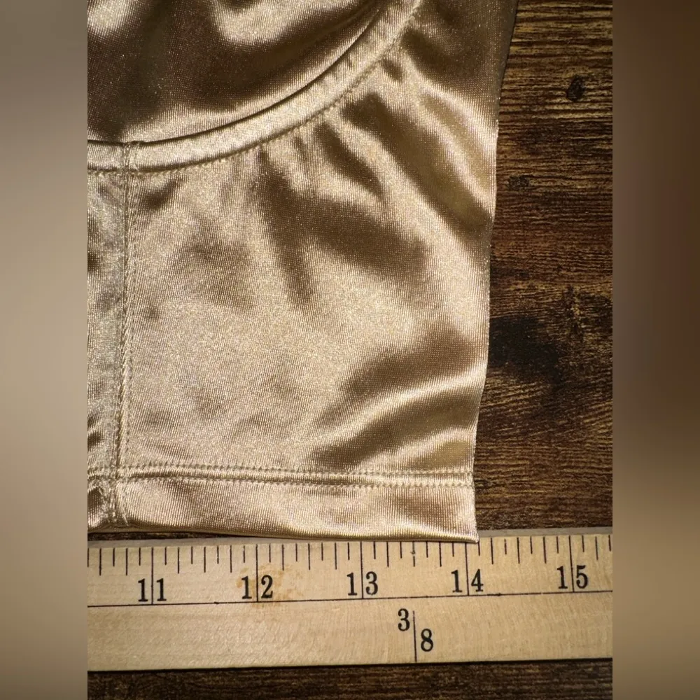 Free People Top Womens Large Latte Casino Royal Brami Crop Smocked Back Y2K NEW - Image 9