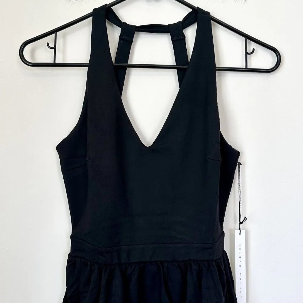 NWT Susana Monaco Black Open Back Mini Dress - Size Small - Image 2