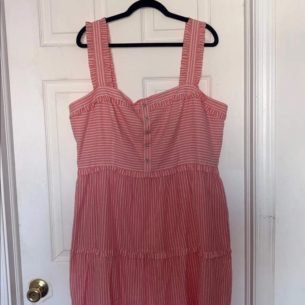 Gal Meets Glam Collection Courtney Rio Stripe Lawn Maxi Dress Size 20 - Image 6