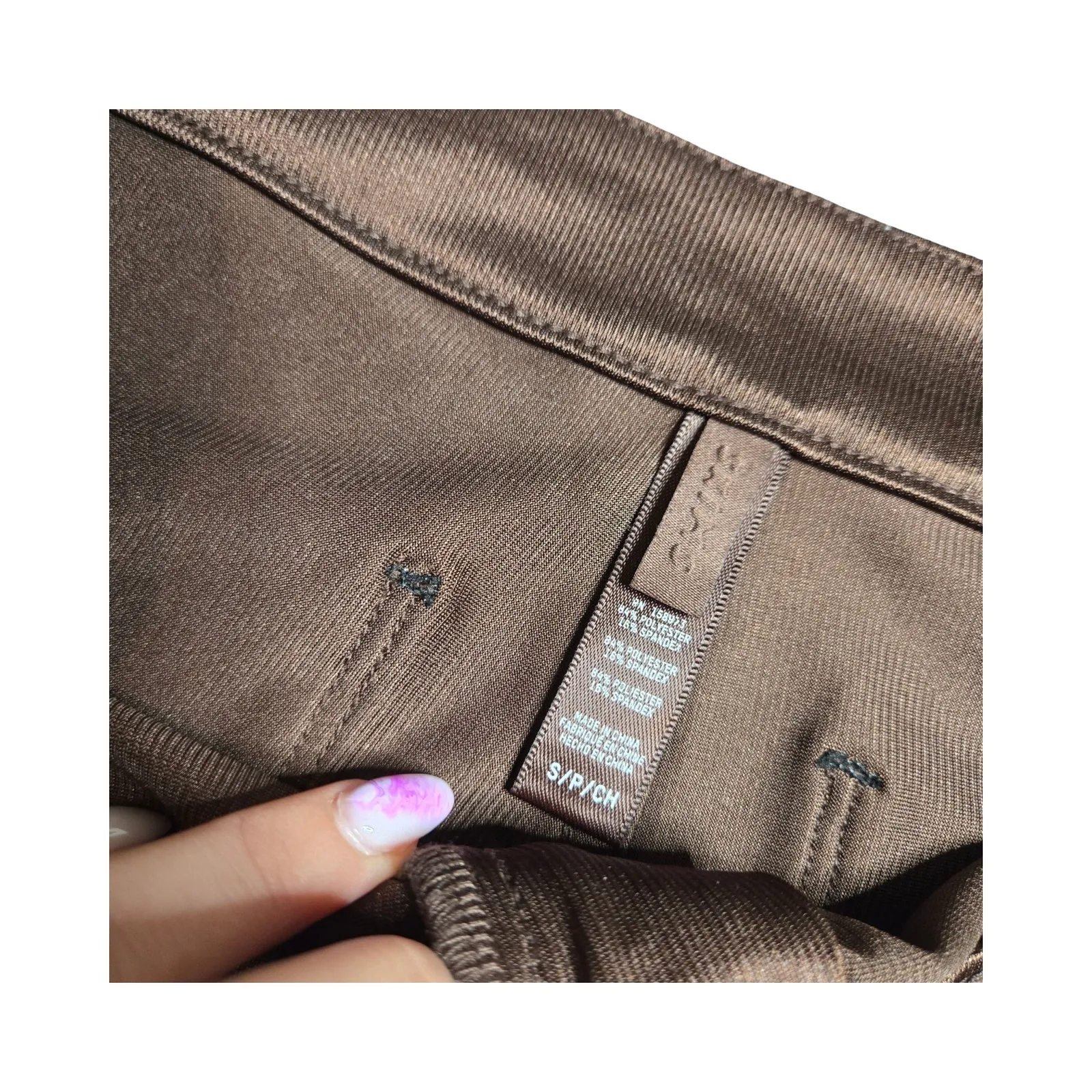 SKIMS Brown Disco Trousers Size: S - Image 4