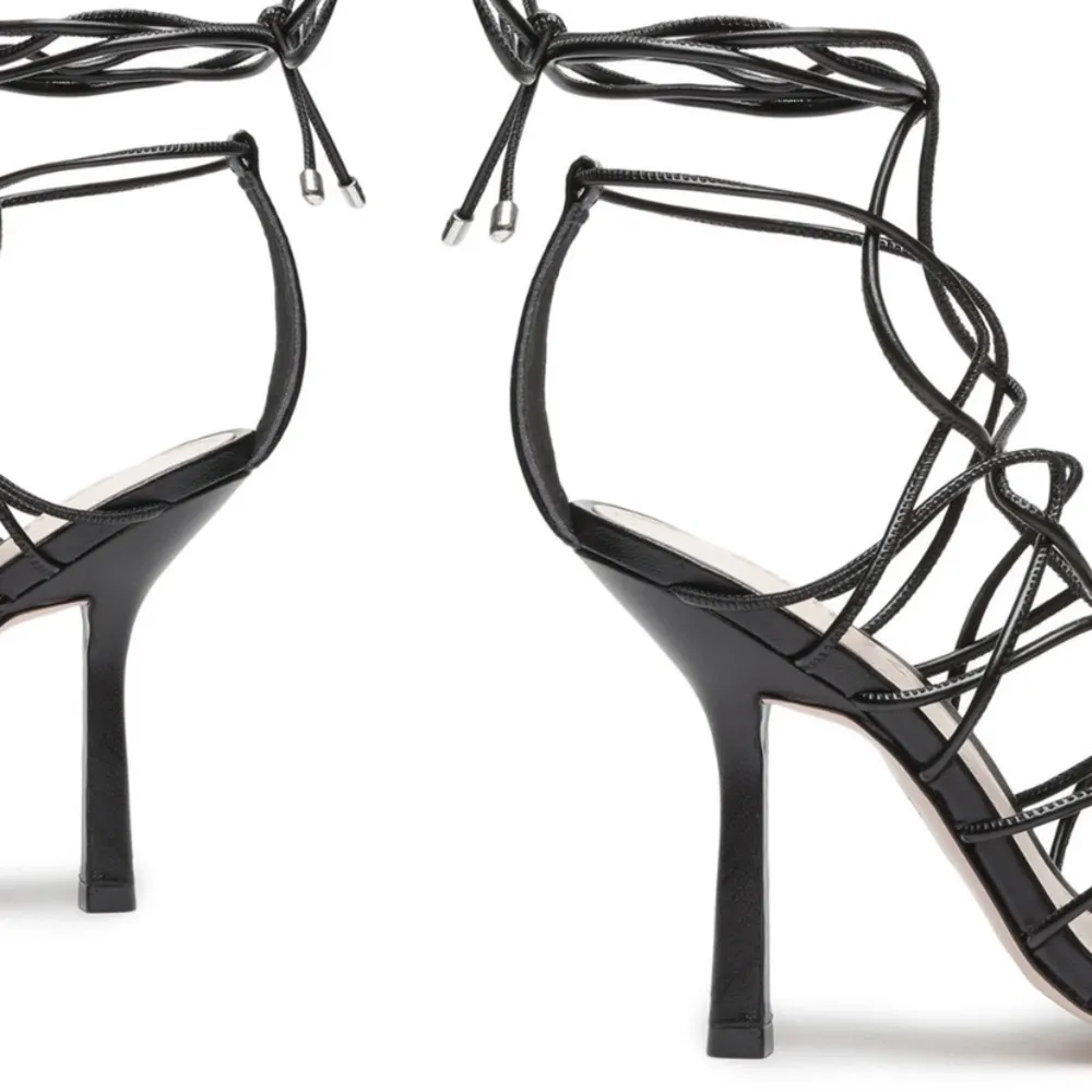 Schutz Heyde Leather Lace Up High Heel Sandal Size 8 - Image 5