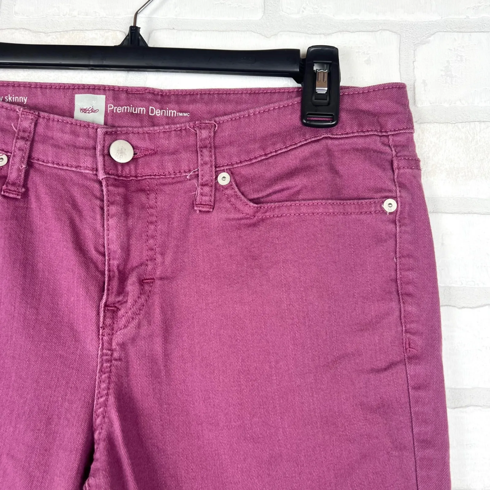 Mossimo‎ Premium Denim Curvy Skinny Jeans Size 10 Purple Casual Pants - Image 11