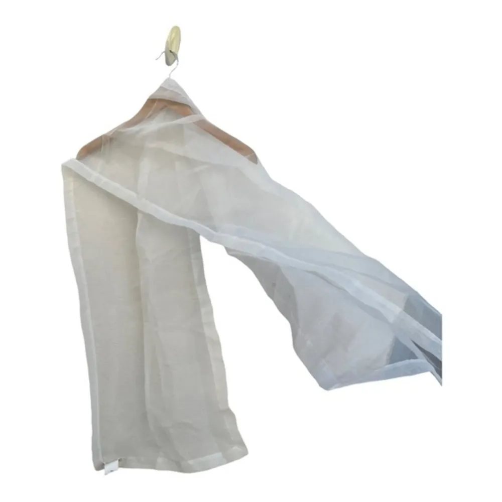 Vintage  Womens Lightweight Sheer Off-white cream Chiffon Scar - Image 7
