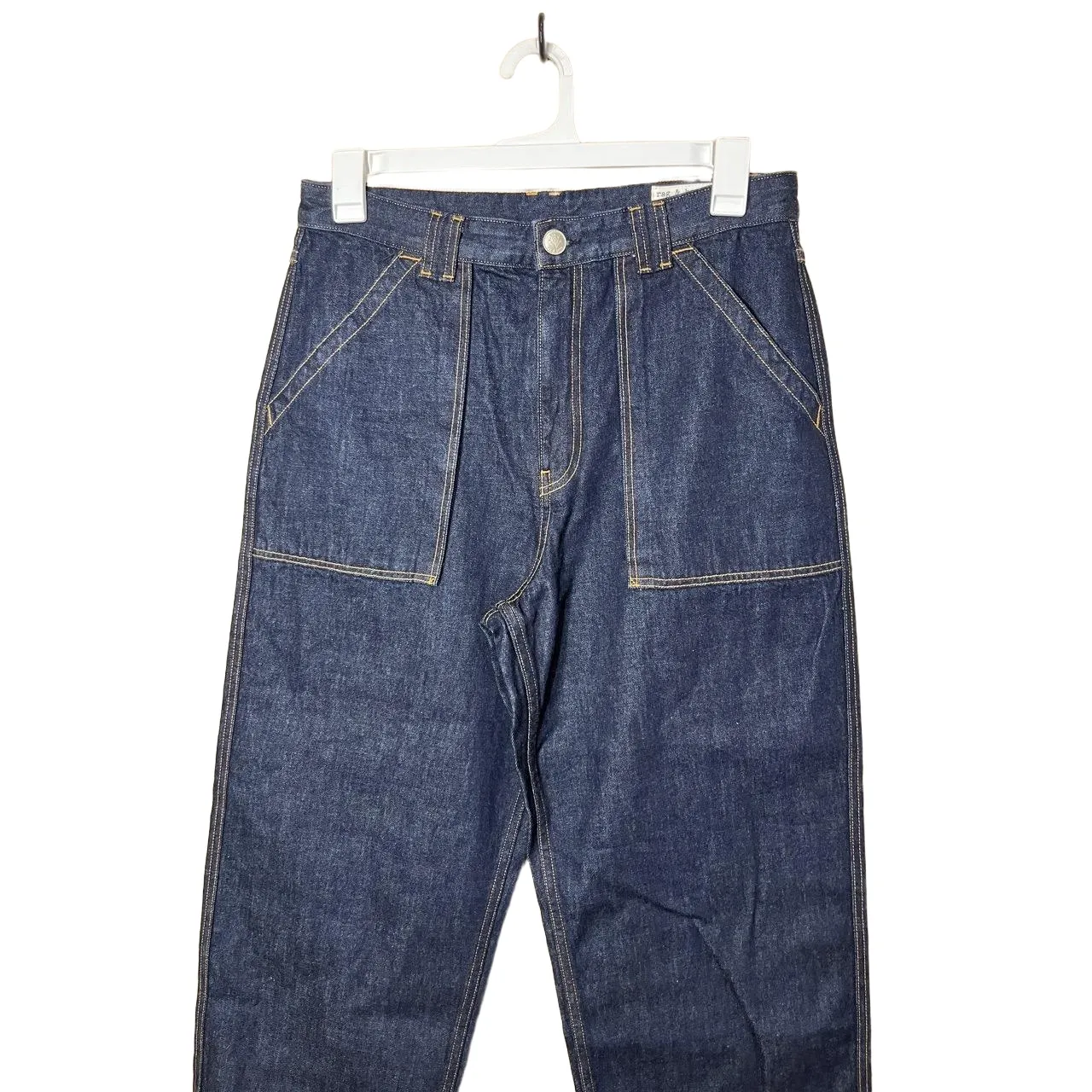 Rag Bone Dark Wash Wide Leg Baggy Fit Front Patch‎ Pockets Jeans Size 30 - Image 2