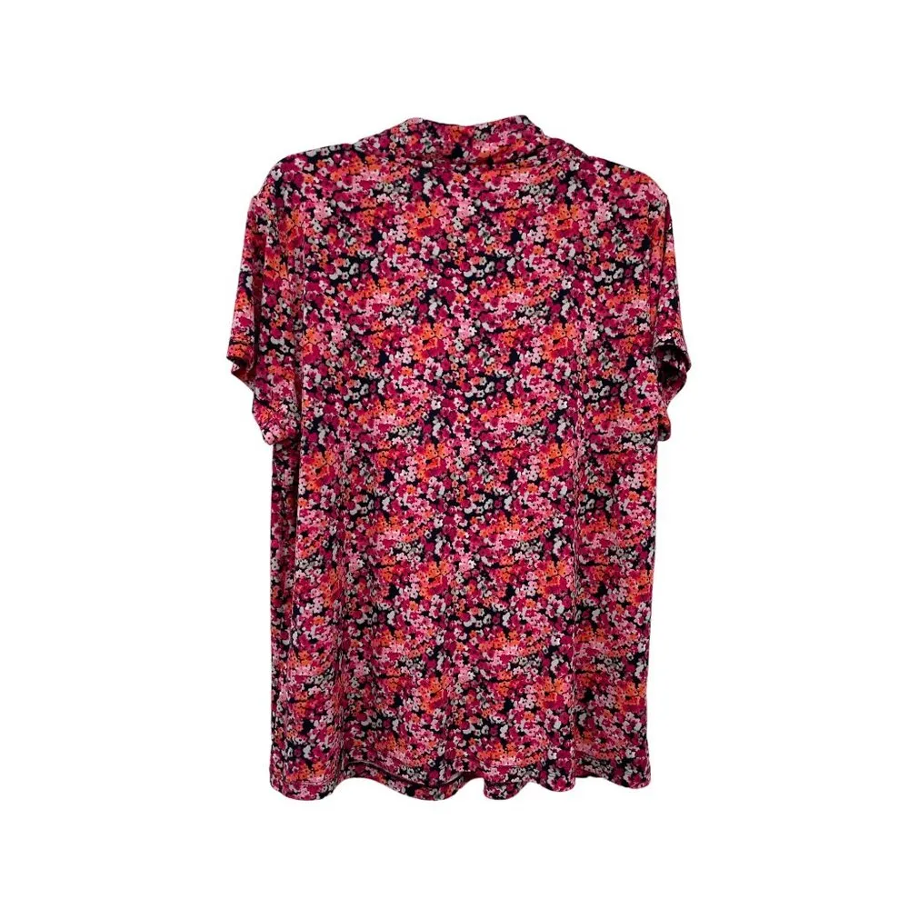 CJ Banks Blouse Womens 1X Used Floral Lace - Image 2