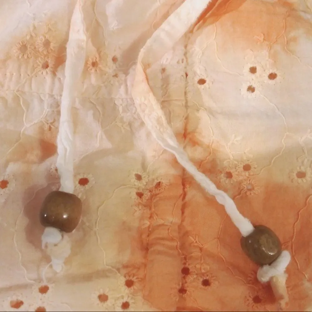 Broadway38 Peplum Top Cotton Perforated Tie Dye Square Neck Size S NWT - Image 9