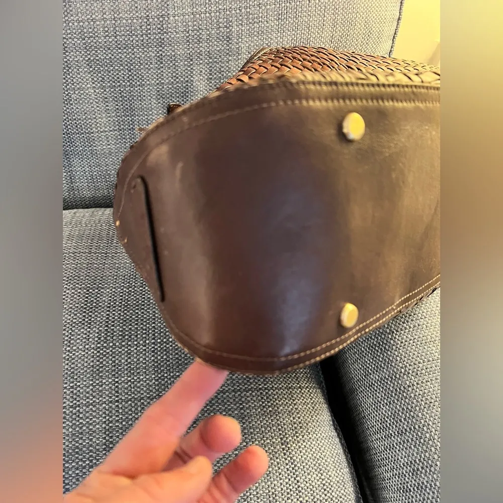 Cole Haan Genevieve Weave Brown Lg Triangle Handbag- bag sold out on website - Image 10