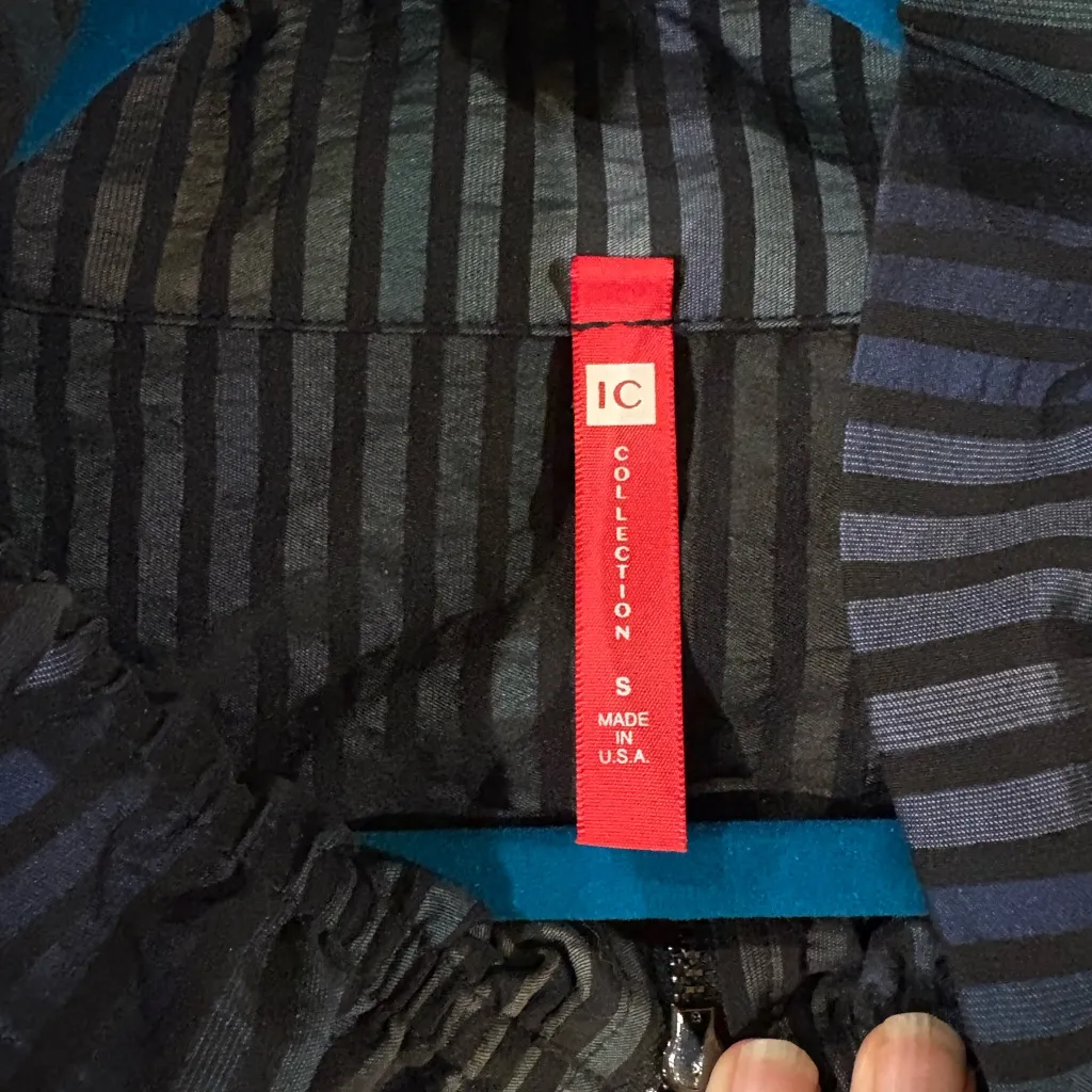 IC Collection long tunic vest zipped sz S lagenlook black - Image 5