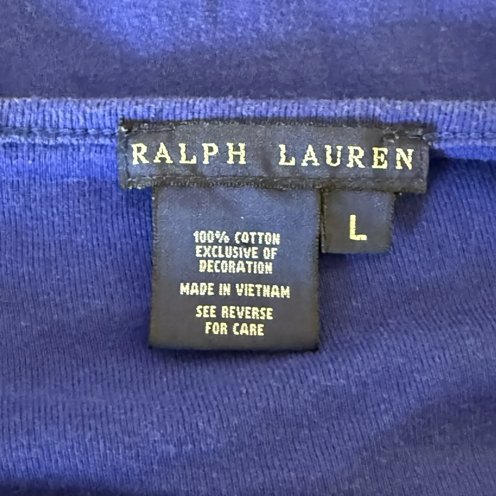Ralph Lauren Blue White Gown Sleepwear Large Ruffle Neck Y2K Logo Preppy Lounge - Image 6