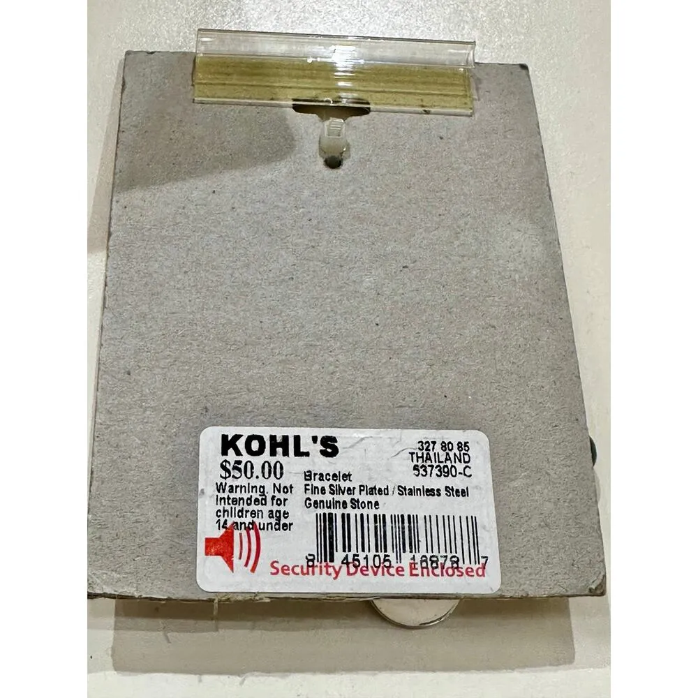 NWT Love the Life C is Caring Jade Sterling over Stainless Bracelet - Image 5