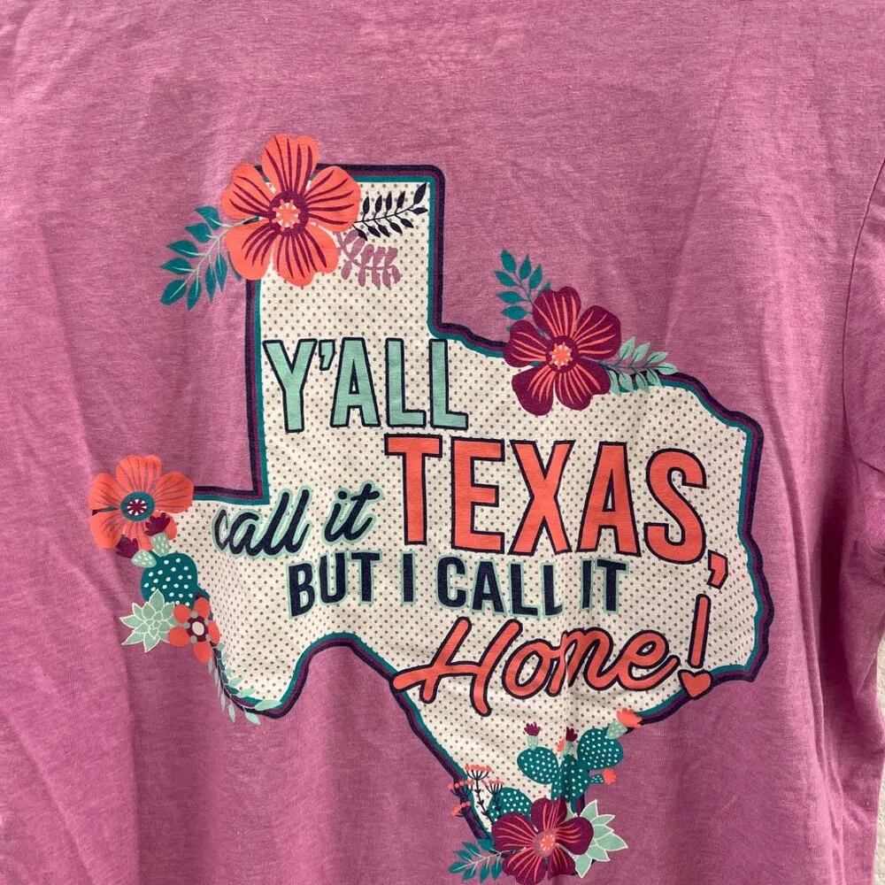 Love and Pineapples S Purple Y'all Texas Home T Shirt - Image 5