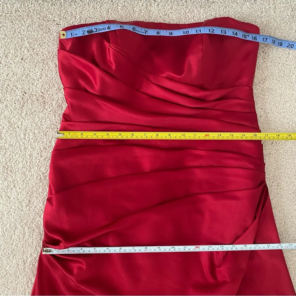 David’s Bridal Strapless Ruched Stain Formal Ball Gown Bridesmaid Dress - 12 - Image 7