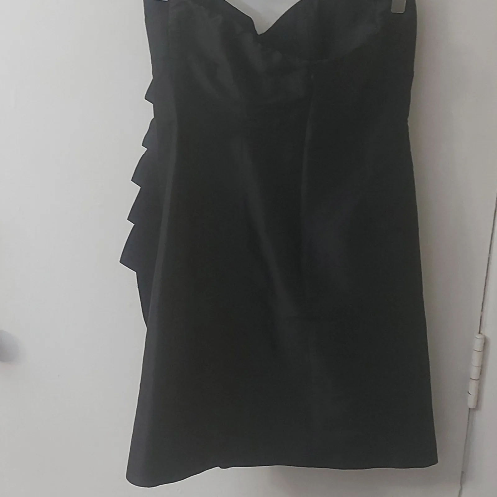 Alezia Admor Black Ruffled Dress S Holiday Party Coquette Girl Retrogirl Glam - Image 4