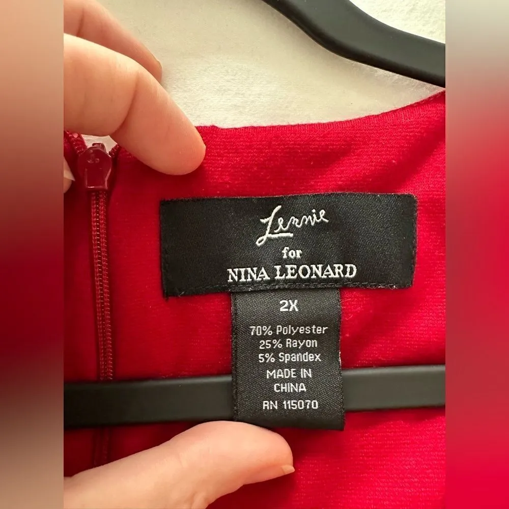 Nina Leonard "Lennie" for , Mini/Midi Box Dress, Size 2x - Image 3