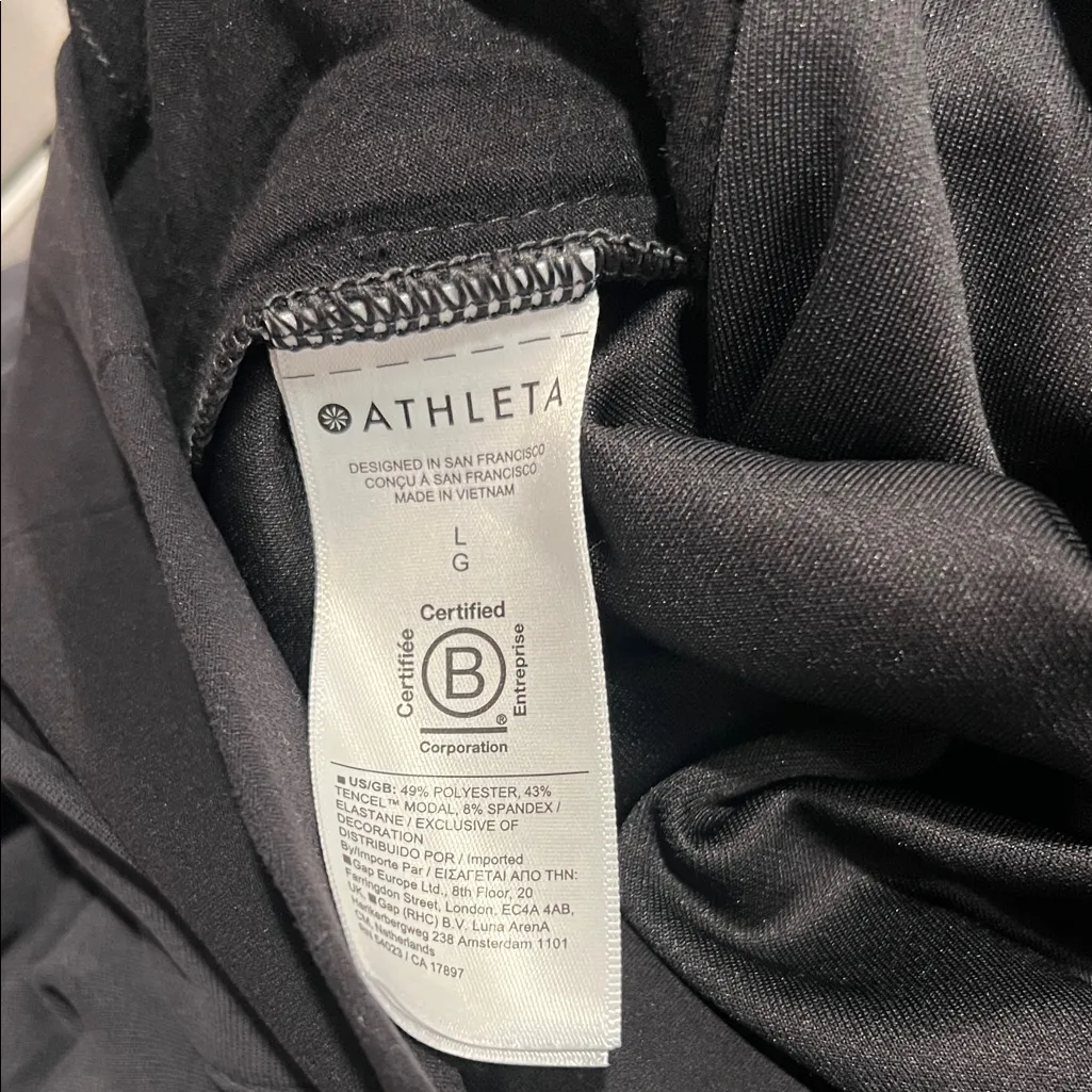 Athleta Black Wide Leg‎ lounge pants large - Image 7