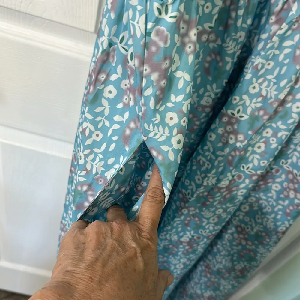 Women's Summer Dress Print Dress Pleated Dress Floral Graphic Ruched Button Size XL - Image 4