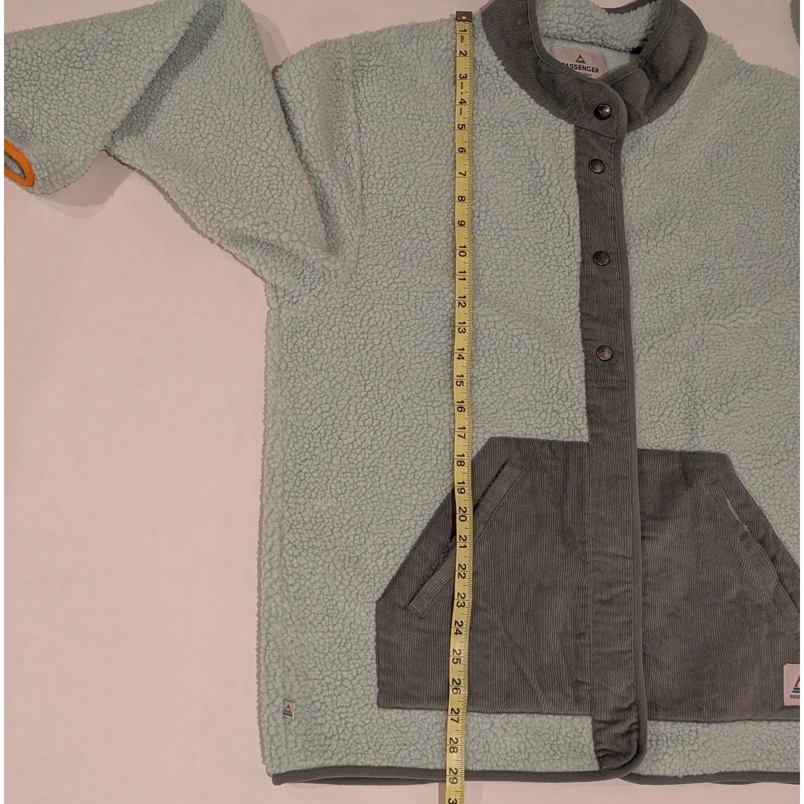 Passenger Seafoam Sherpa Fleece Jacket Women Sz XL Outdoor Capsule Chunky Hiking Green - Image 3