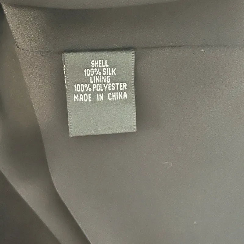 Adrianna Papell Occasions Halter Silk Dress Black & White Print Beaded sz. 8 - Image 8