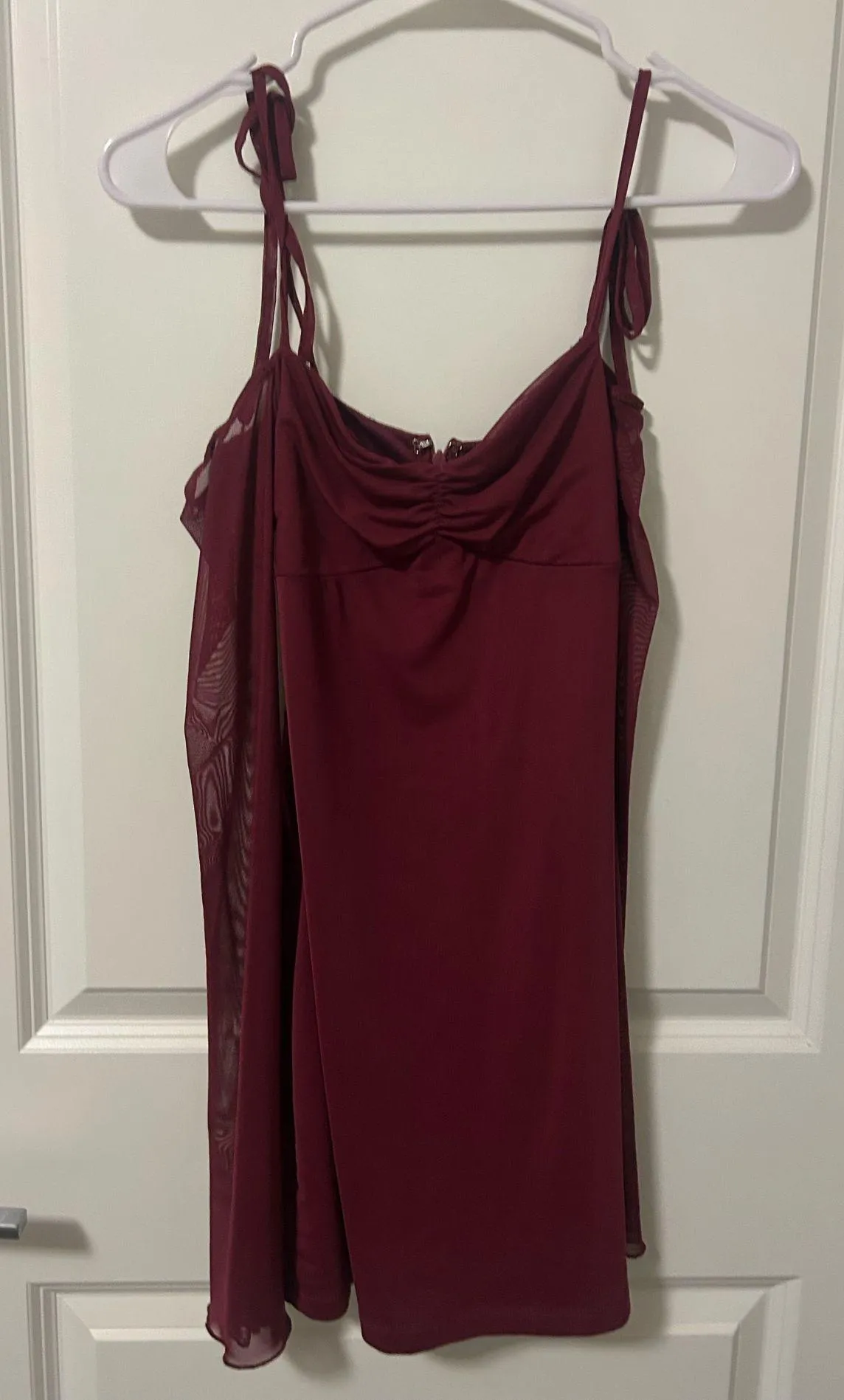 Edikted Dress Mini Long Sleeve Off the Shoulder - Image 3