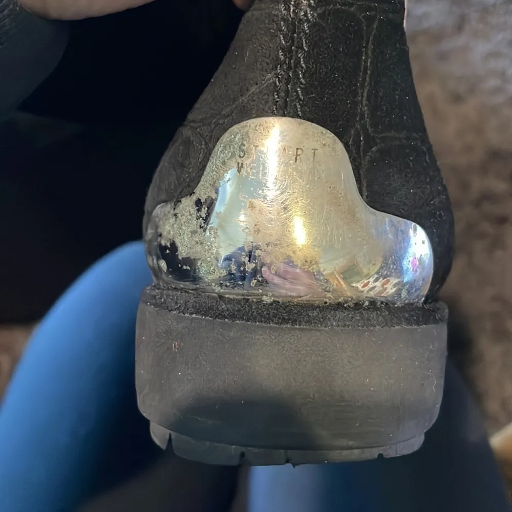 Stuart Weitzman Pull On Leather Winter Boots in Black‎ Size 11 - Image 7