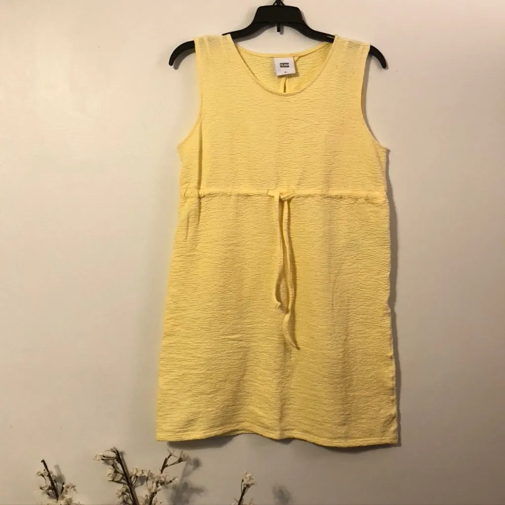 Mamalicious Maternity Dress 'Mlmalene' Yellow Short Jersey Dress Medium Size undefined - Image 2