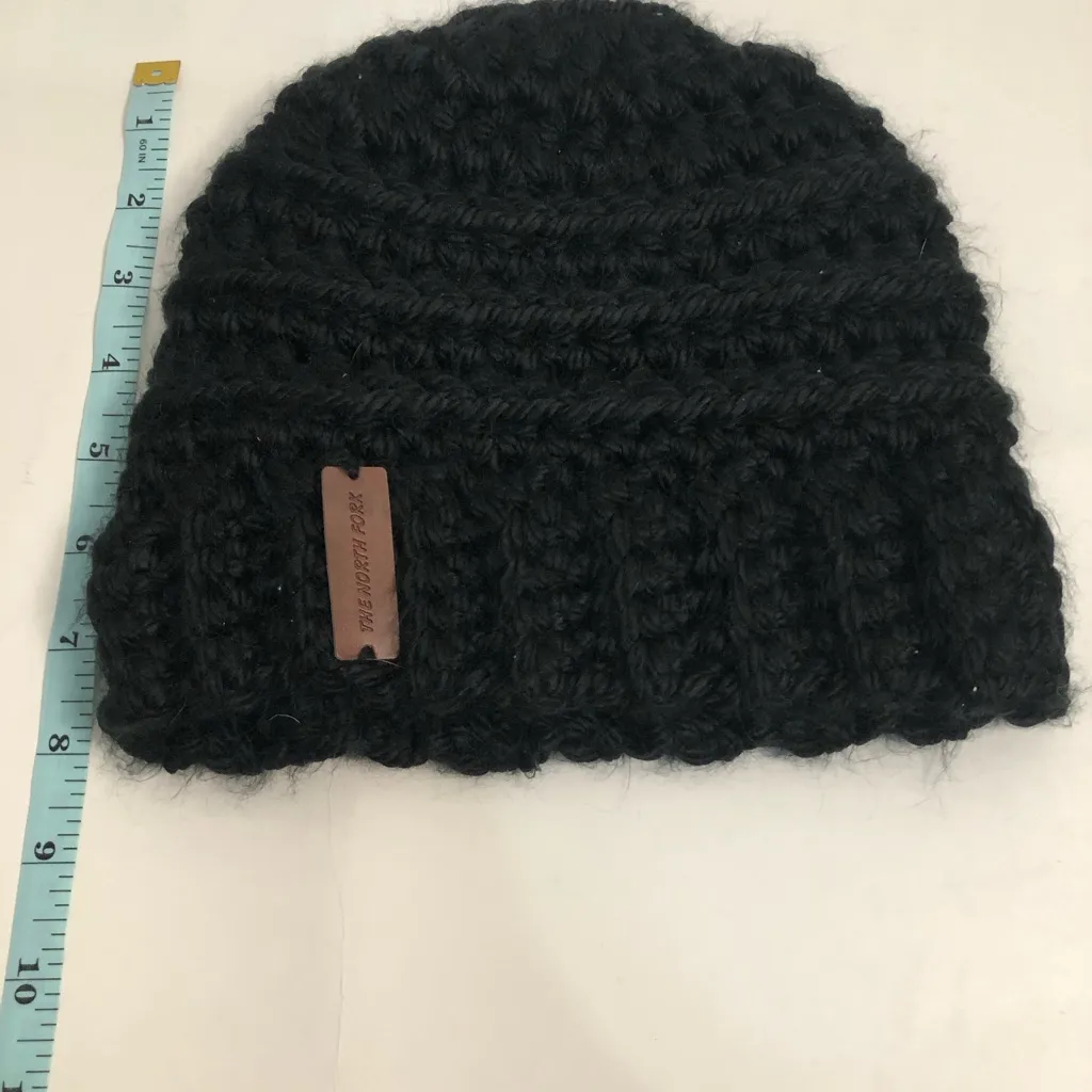 The North Fork black knit hat‎ beanie winter hat North Fork Long Island NWOT - Image 5