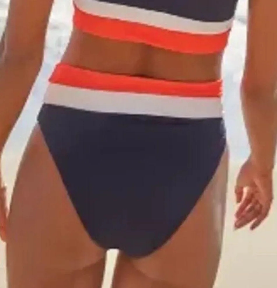 Beach Riot Heidi Liberty Red White Blue Patriotic Ribbed Bikini Bottom Size XS - Image 2