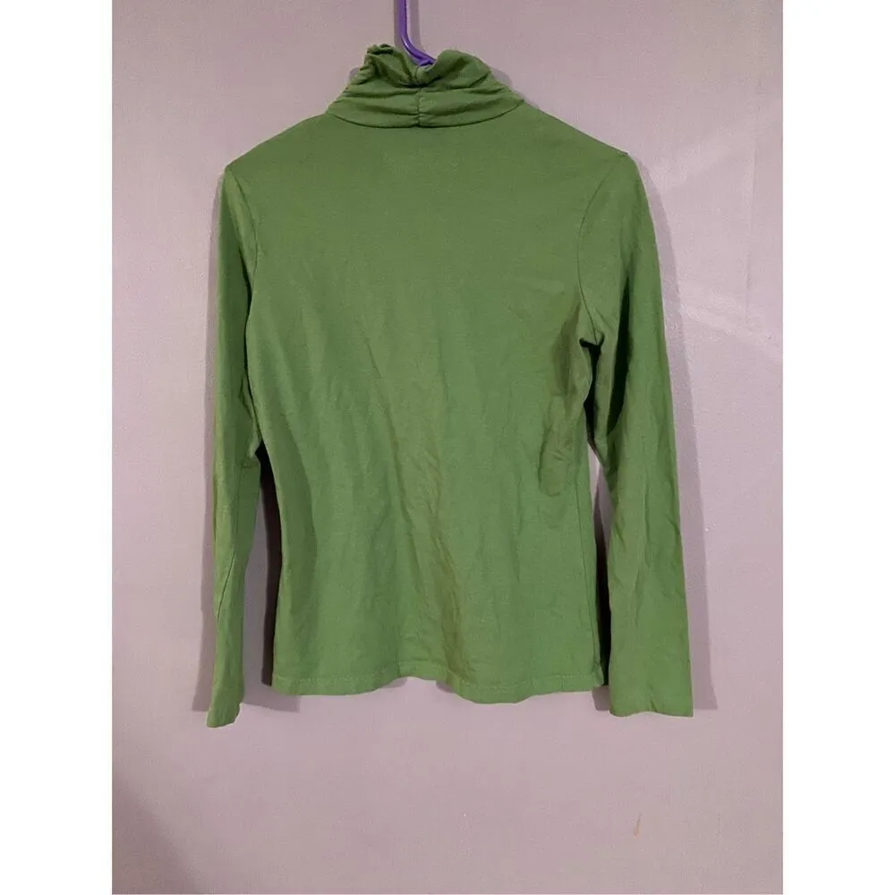 A Tree Green Long Sleeve Turtleneck Size Small - Image 2