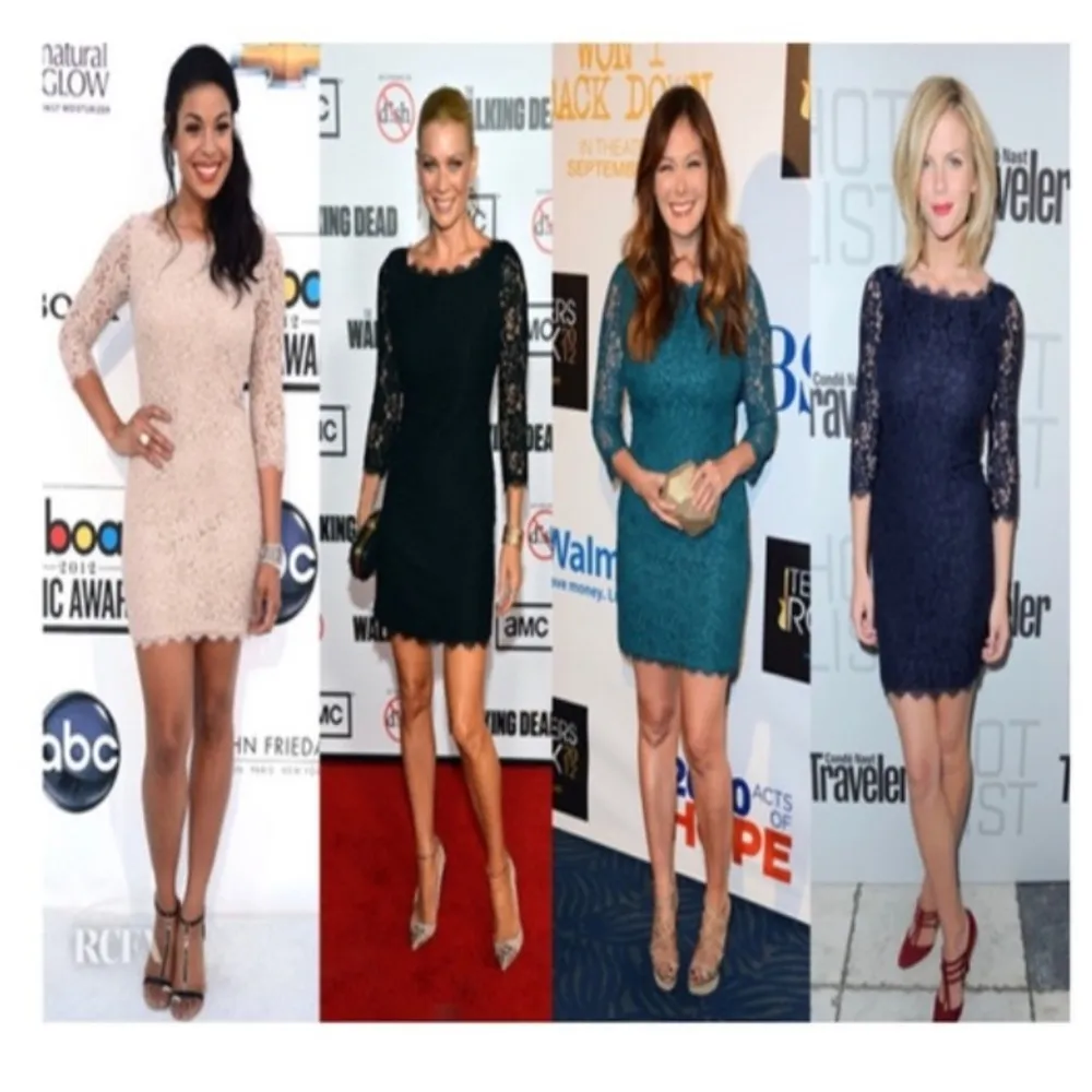 Diane Von Furstenberg Zarita Lace Dress Spring Green NWT Size 6 - Image 5