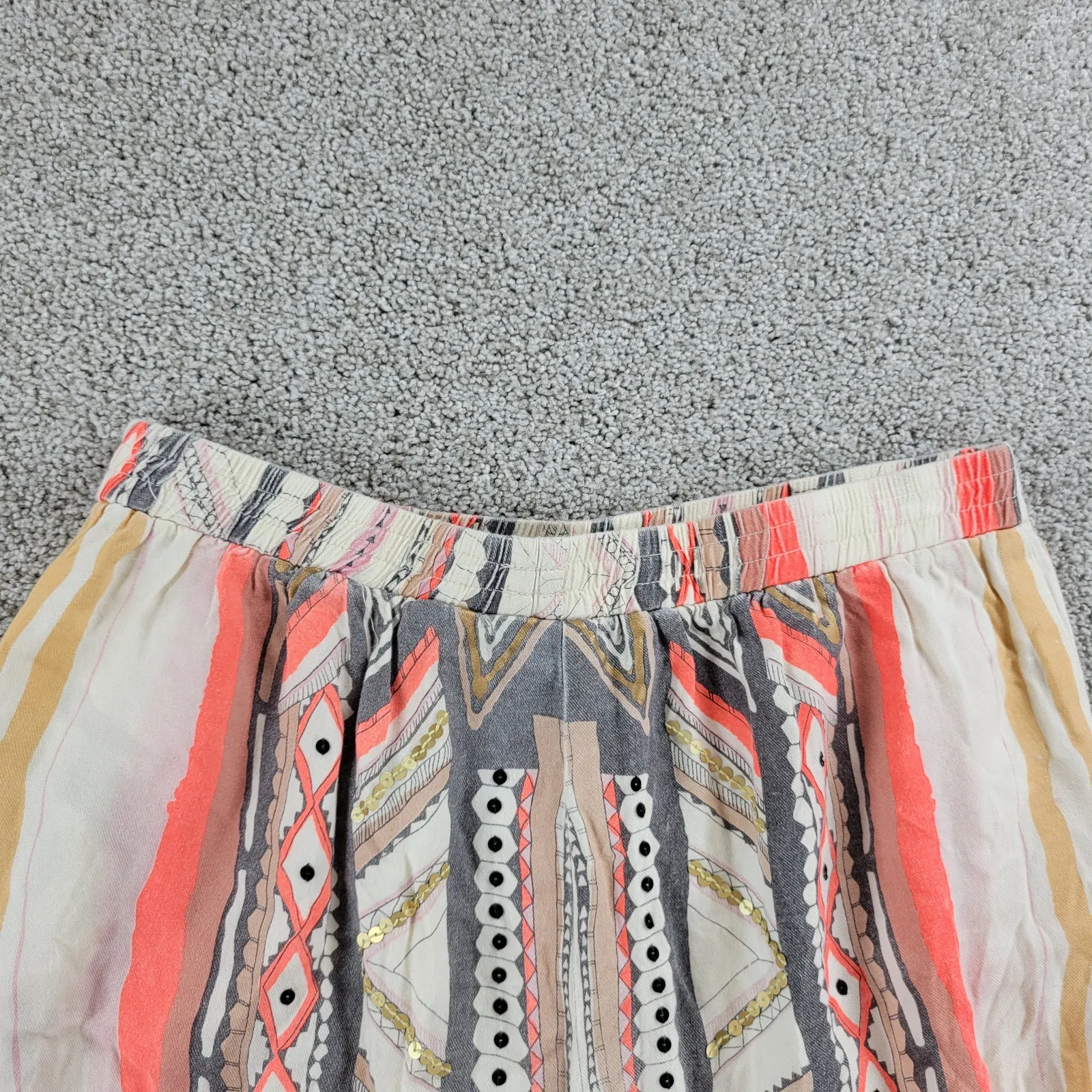 Minkpink Mayan Temple Shorts Womens S High Waist Lined Tribal Print Loose Pocket - Image 6