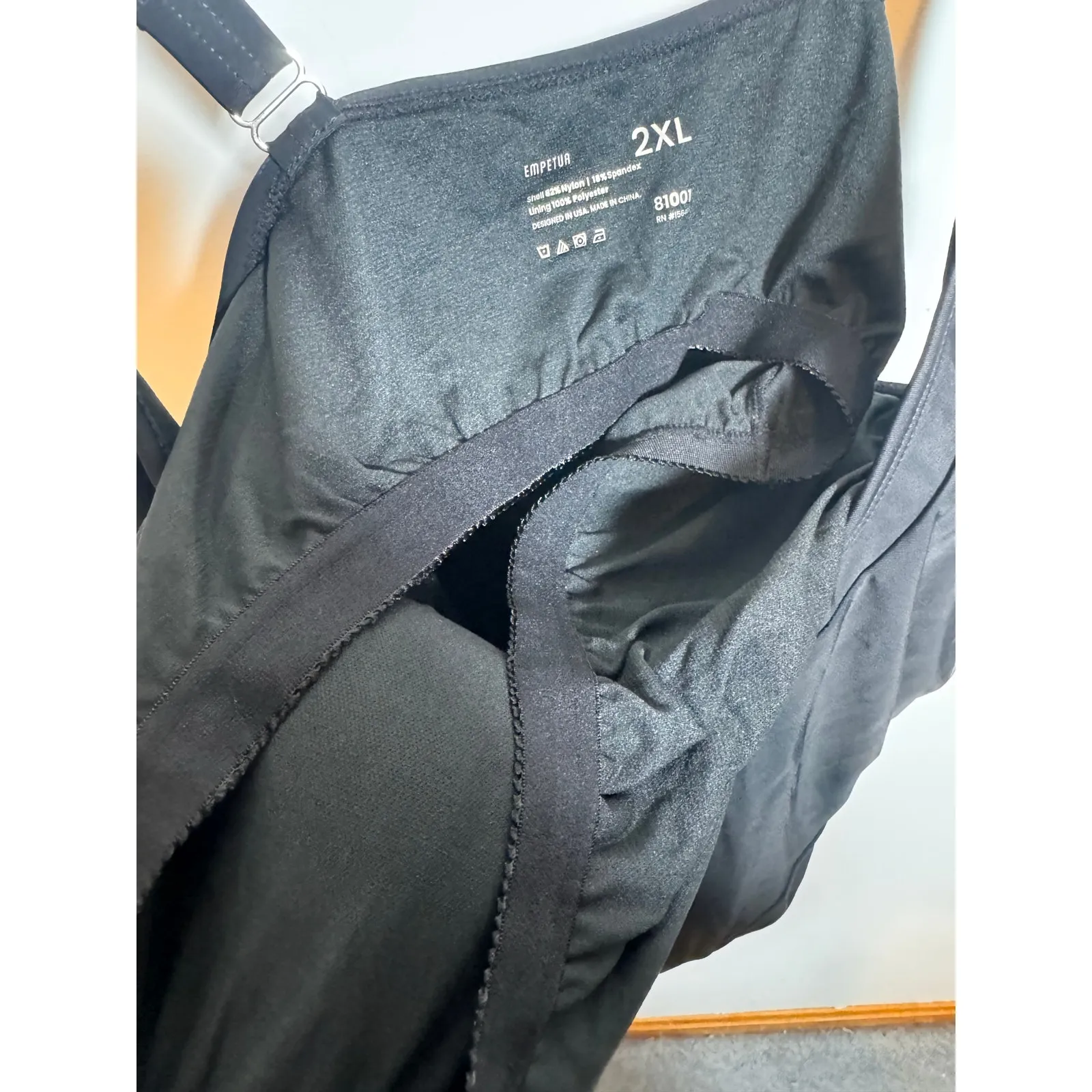 Brand New Empetua Women's 2XL Adjustable Strap Wire Free Tankini Swimwear Black Size XXL - Image 9