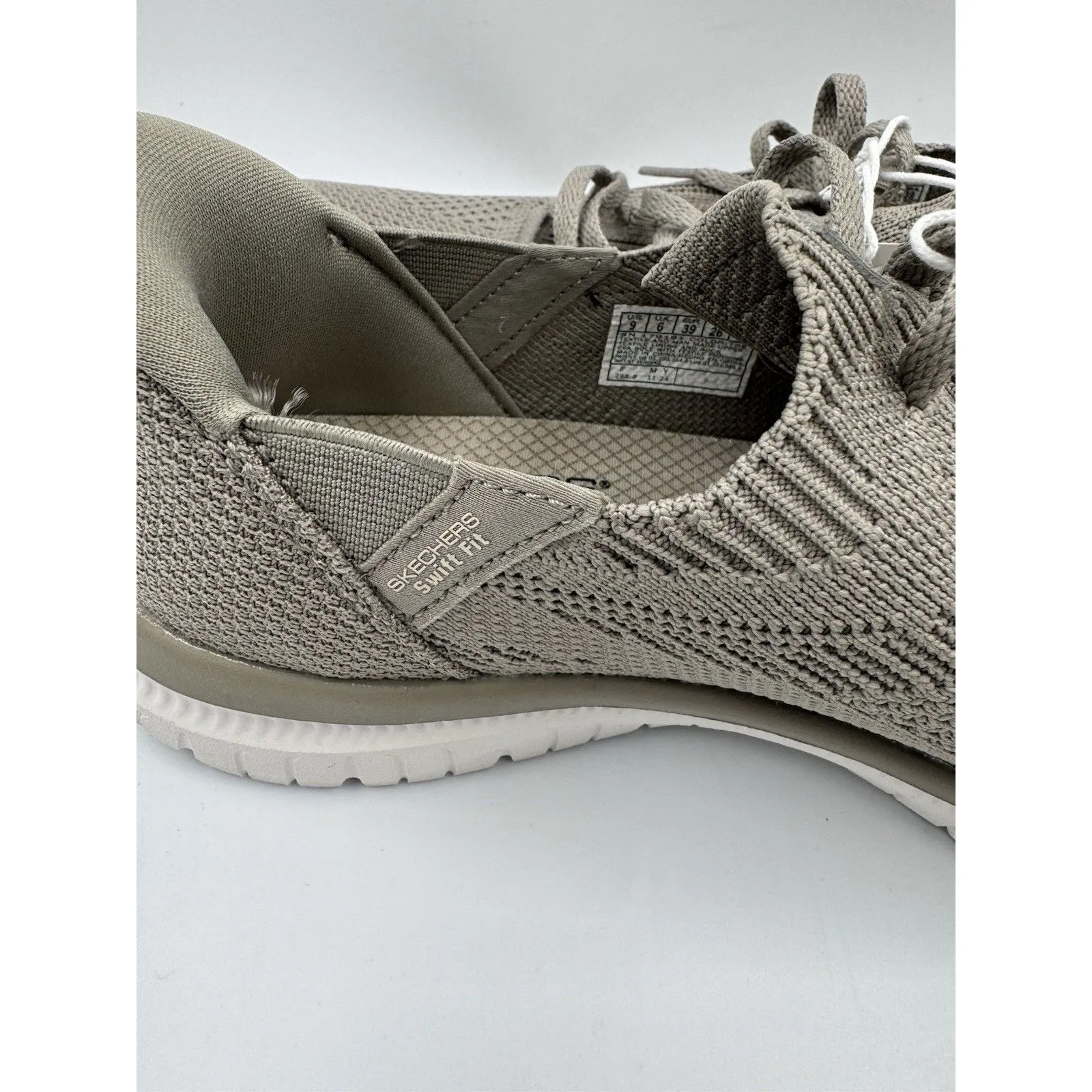 New Skechers Women Taupe Beige Virtue Swift Fit Sneaker Hands Free Memory Foam 9 - Image 10