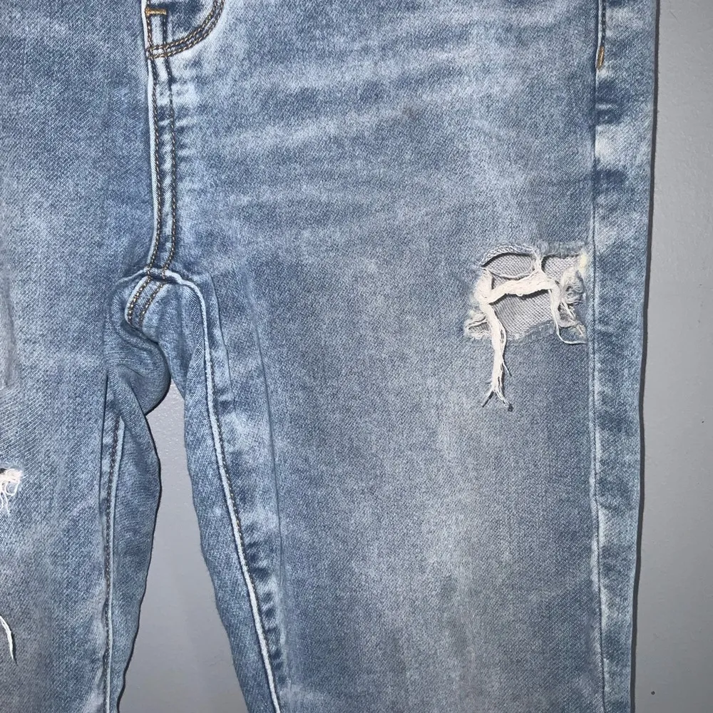 American Eagle Next Level Stretch Crop Jegging Distressed Ripped Blue Jeans 10 - Image 6