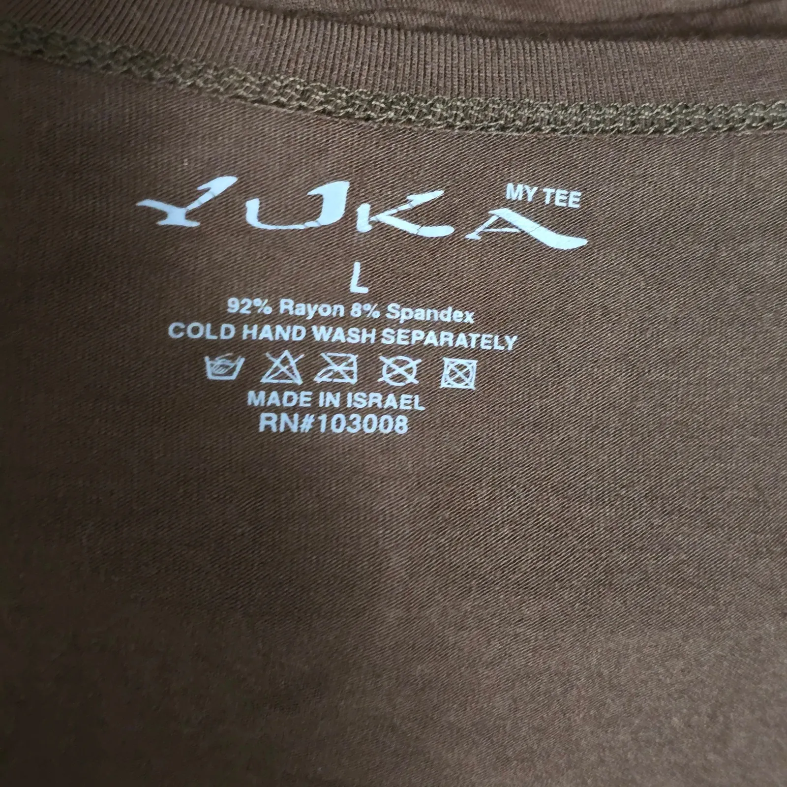 YUKA My Tee Brown Long Sleeve Tie Front Cropped Cardigan Top Size L Yoga Indie Size L - Image 6