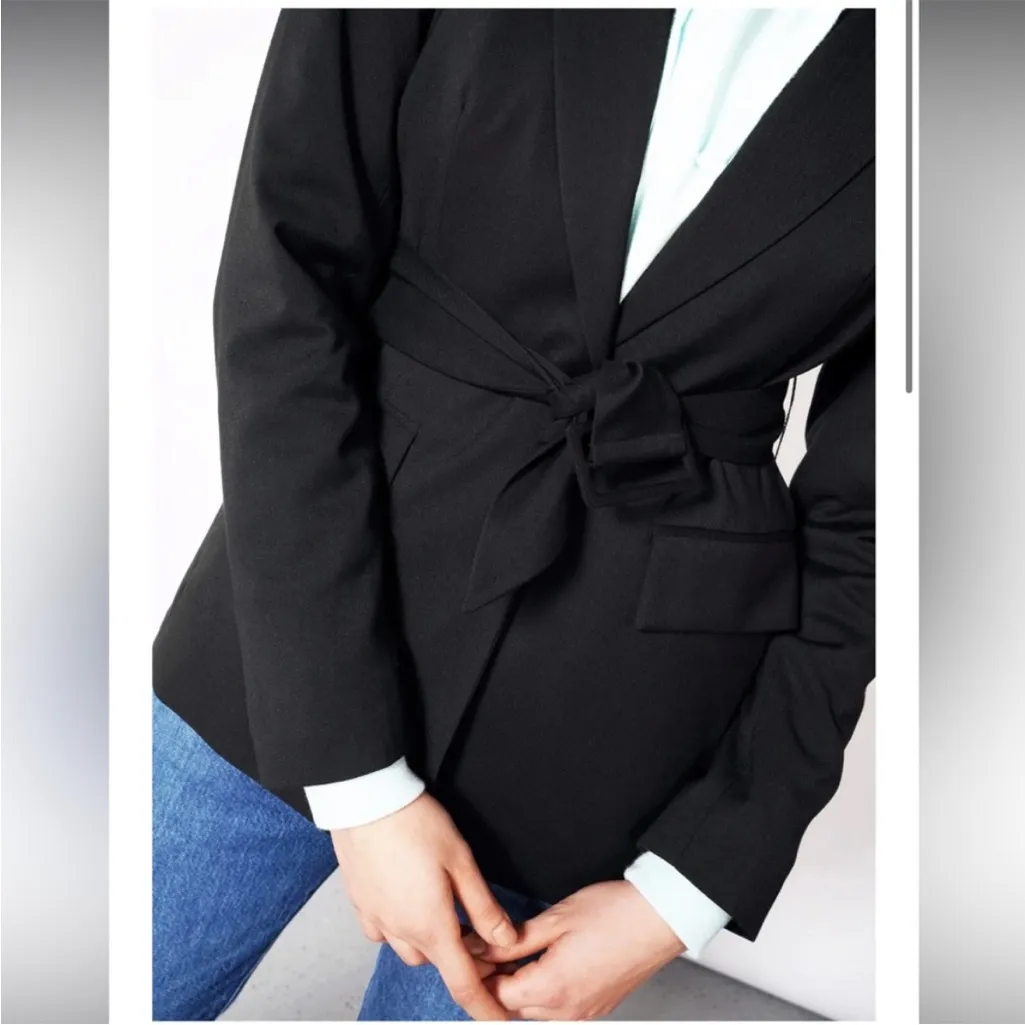 Wildfang empower belted blazer black small - Image 4