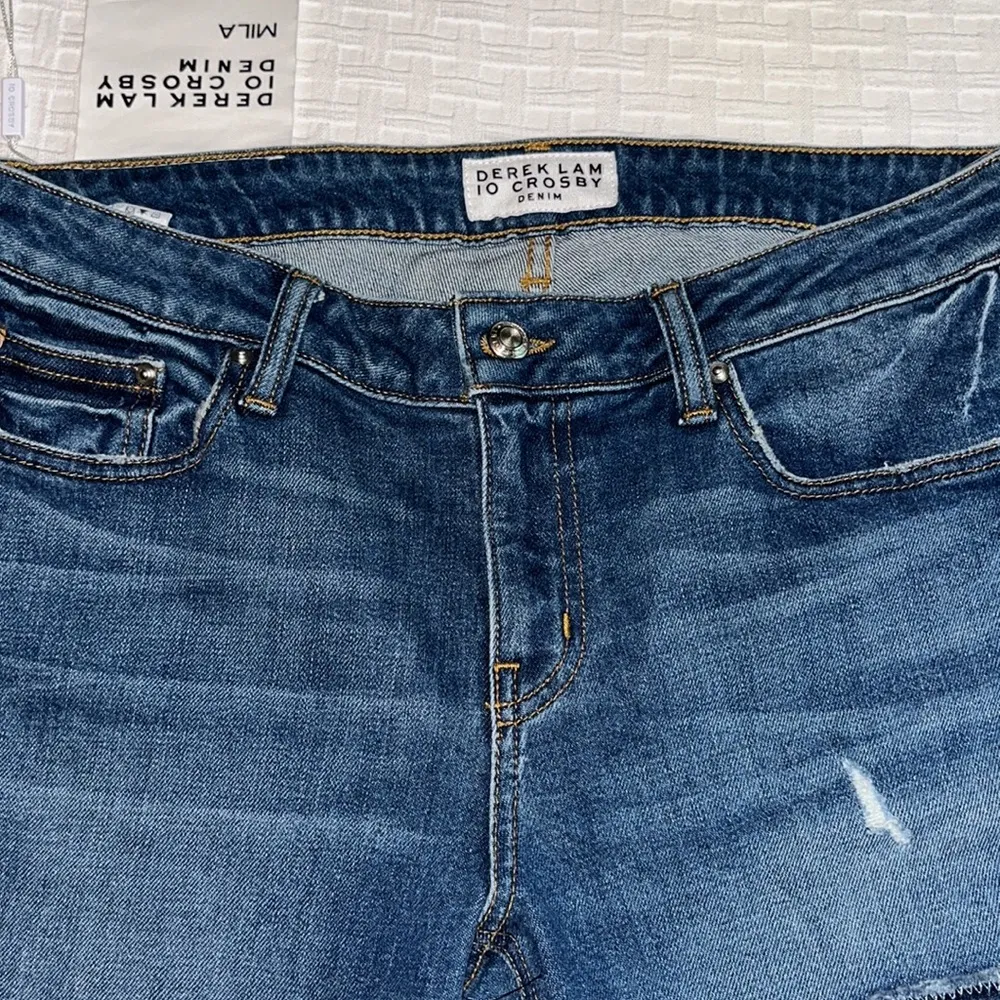 Derek Lam 10 Crosby Mila Mid-rise Patchwork Girlfriend Jeans - Image 4