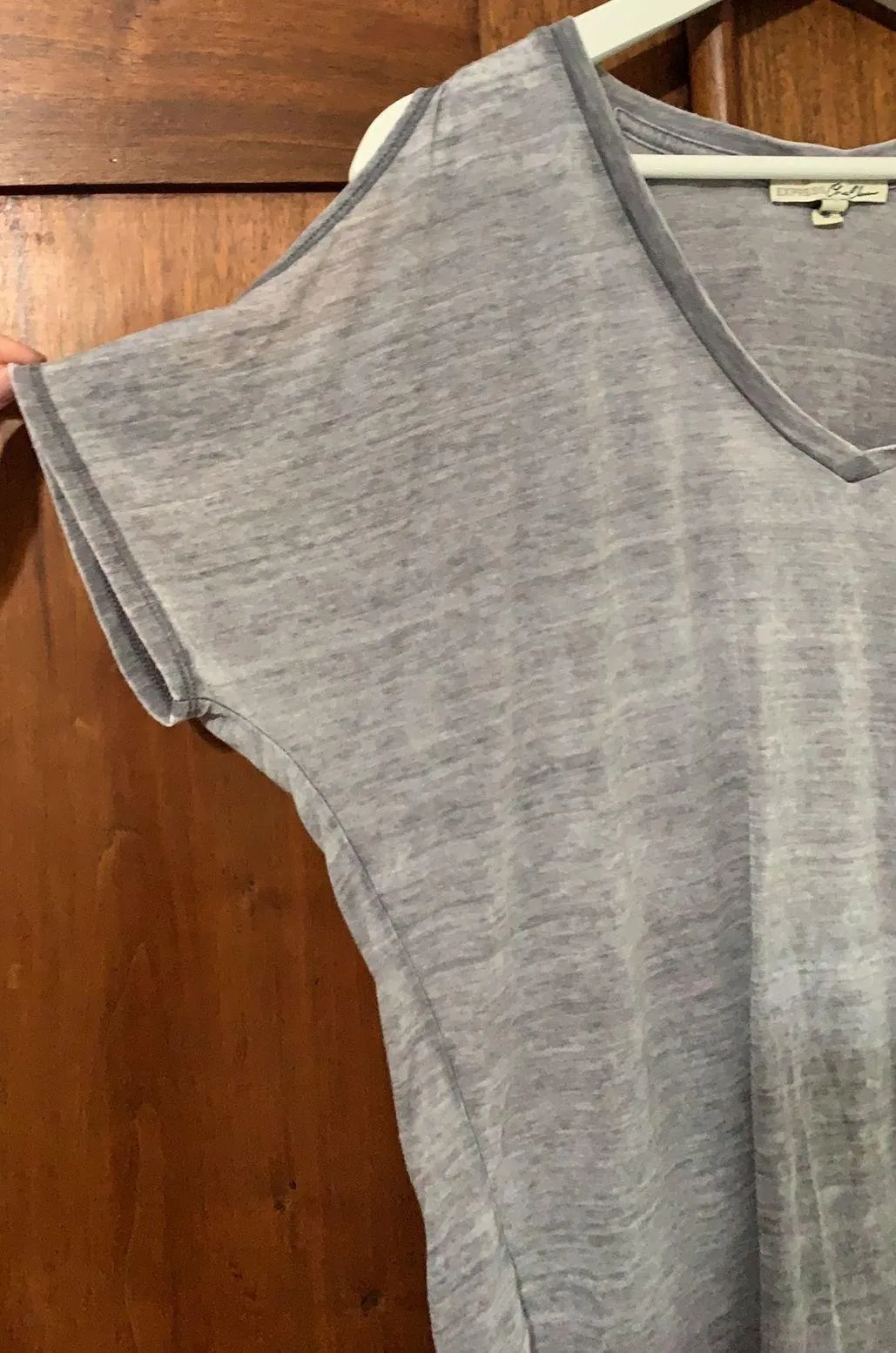 Grey cold shoulder tee - Image 3