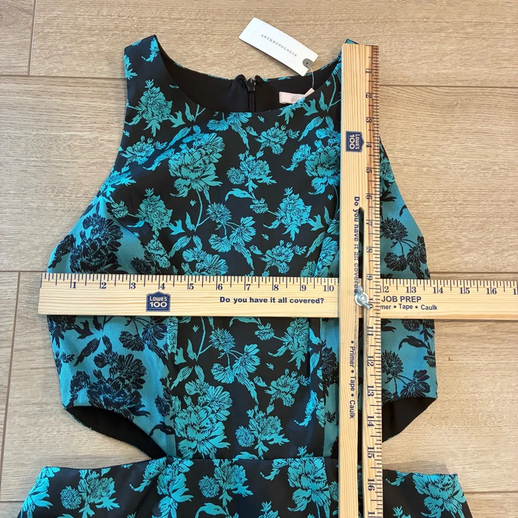 NWT Hutch x Anthropologie Floral Jacquard Cutout Mini Dress Sleeveless Size 6 - Image 5