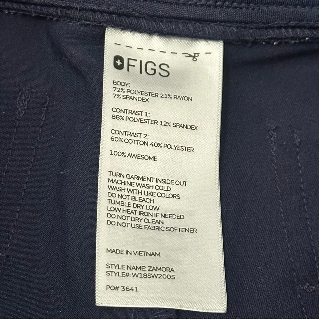 FIGS Women’s Size S Navy Blue Zamora Joggers Scrubs Uniform Pants - Image 5