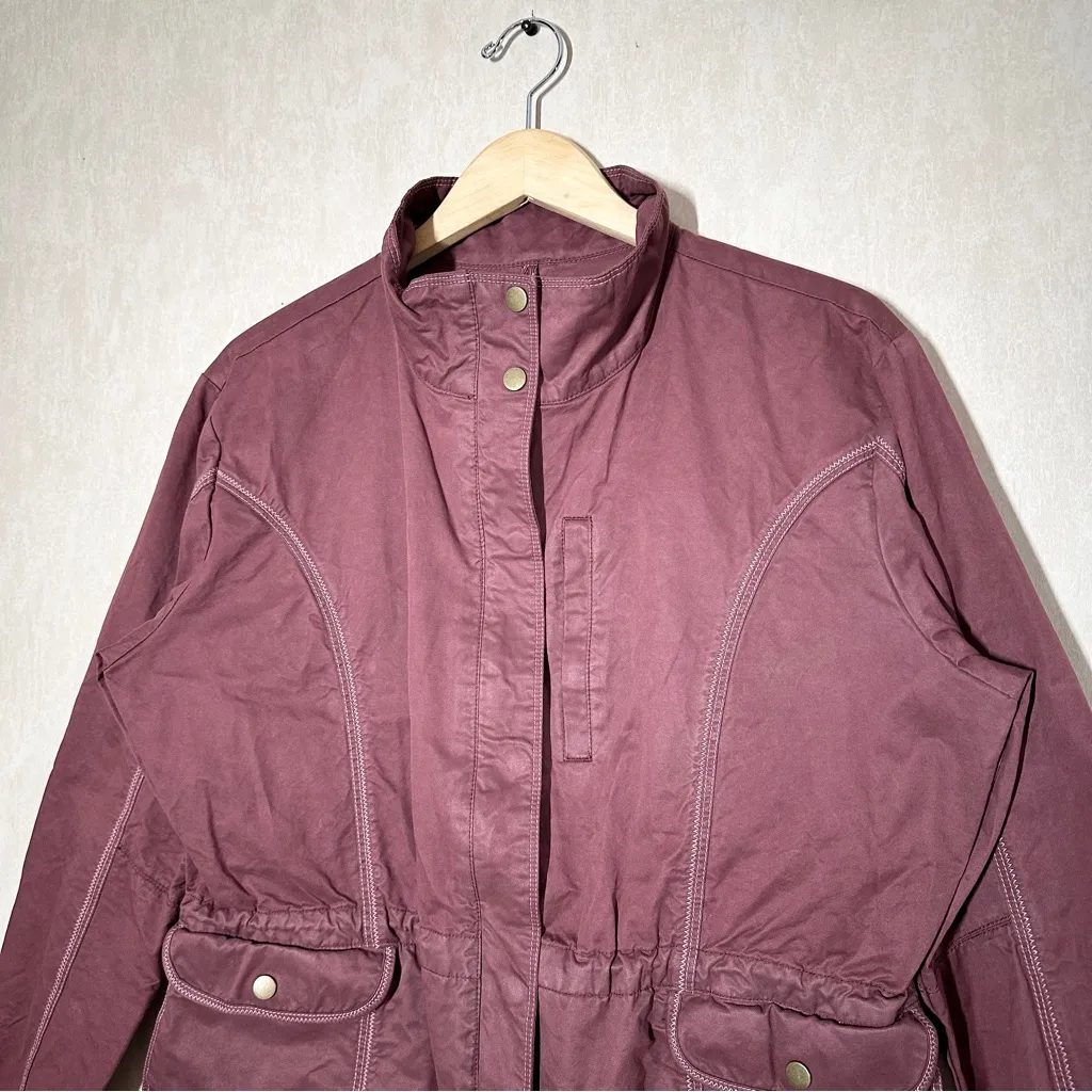 Kuhl Projekt Women’s Luna Rain Jacket Full Zip Waxed Water Resistant Raisin XL - Image 3