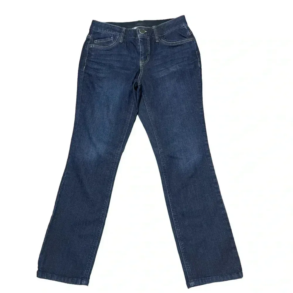 Christopher‎ & Banks Signature Slimming Petite Jeans Dark Wash Mid Rise - Image 2
