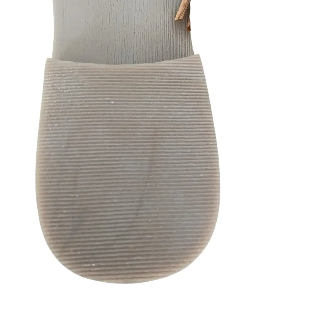 Kenneth Cole NWOB Leather Heron Slide Sandal Fringe Jewels size 9.5 Brown - Image 8